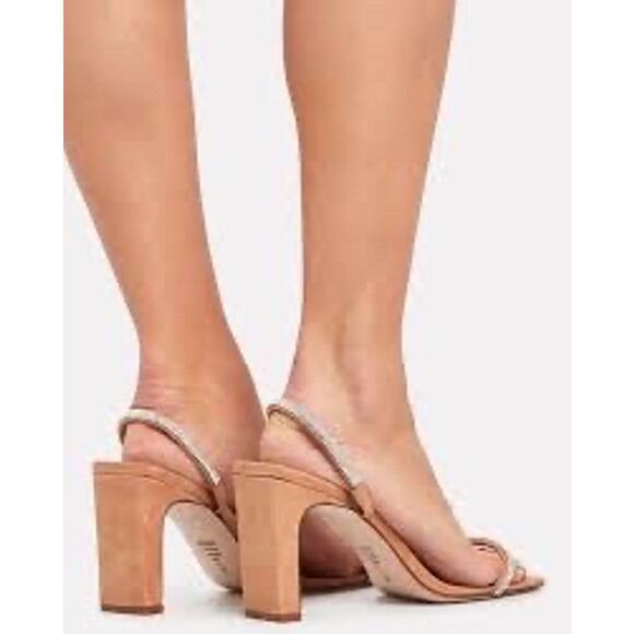 Schutz Salwa Tan and Rhinestone Sandal - 7B - Picture 6 of 11